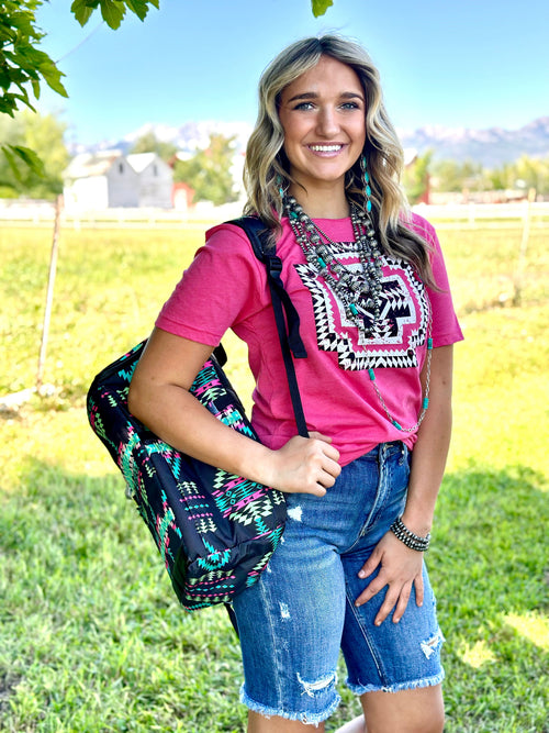 Shop Envi Me It's T-shirt Kinda Day The Hotter Than Pink Tribal Tee