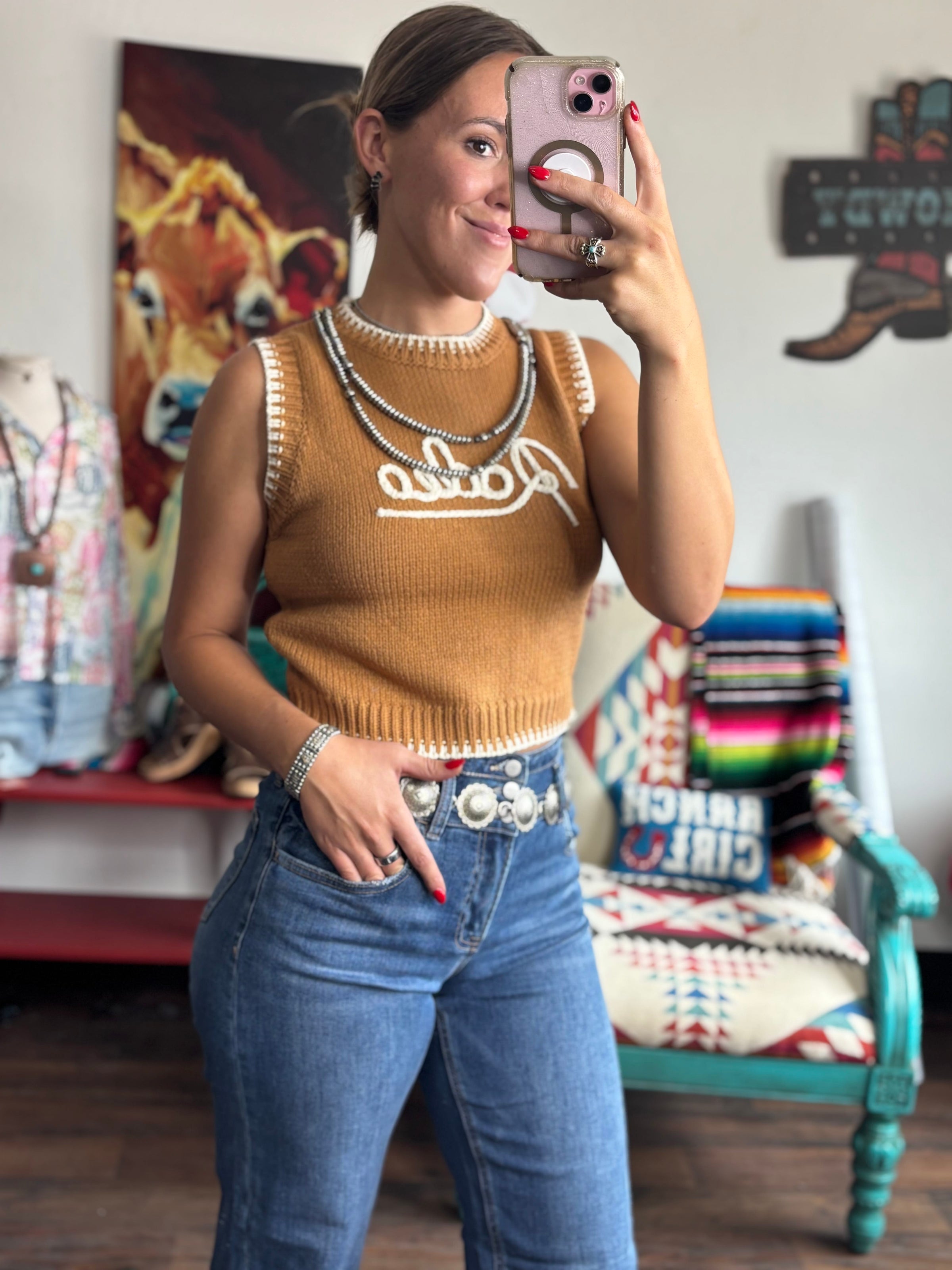 Shop Envi Me Tops and tunics The Howdy Cowboy Top/Vest