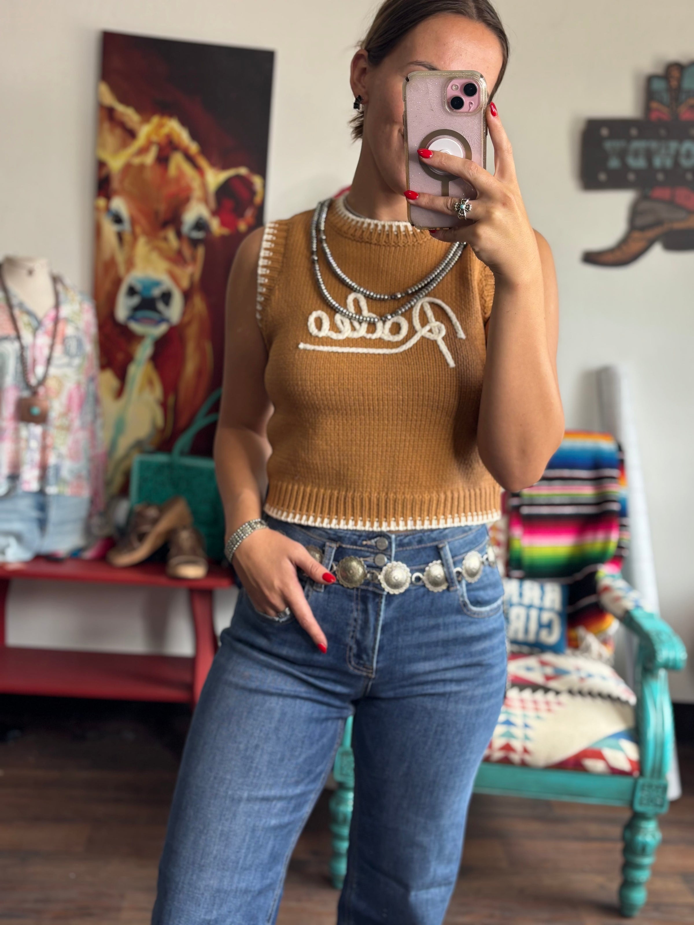 Shop Envi Me Tops and tunics The Howdy Cowboy Top/Vest