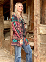 Shop Envi Me Cardigans and Kimonos The Jackson Hole Aztec Concho Sweater Cardigan