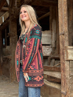 Shop Envi Me Cardigans and Kimonos The Jackson Hole Aztec Concho Sweater Cardigan