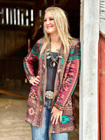 Shop Envi Me Cardigans and Kimonos The Jackson Hole Aztec Concho Sweater Cardigan