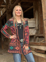 Shop Envi Me Cardigans and Kimonos The Jackson Hole Aztec Concho Sweater Cardigan