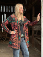 Shop Envi Me Cardigans and Kimonos The Jackson Hole Aztec Concho Sweater Cardigan