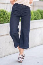 Shop Envi Me Jeans The Judy Blue Braided Side Detail Ankle Crop