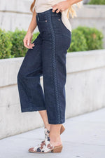Shop Envi Me Jeans The Judy Blue Braided Side Detail Ankle Crop