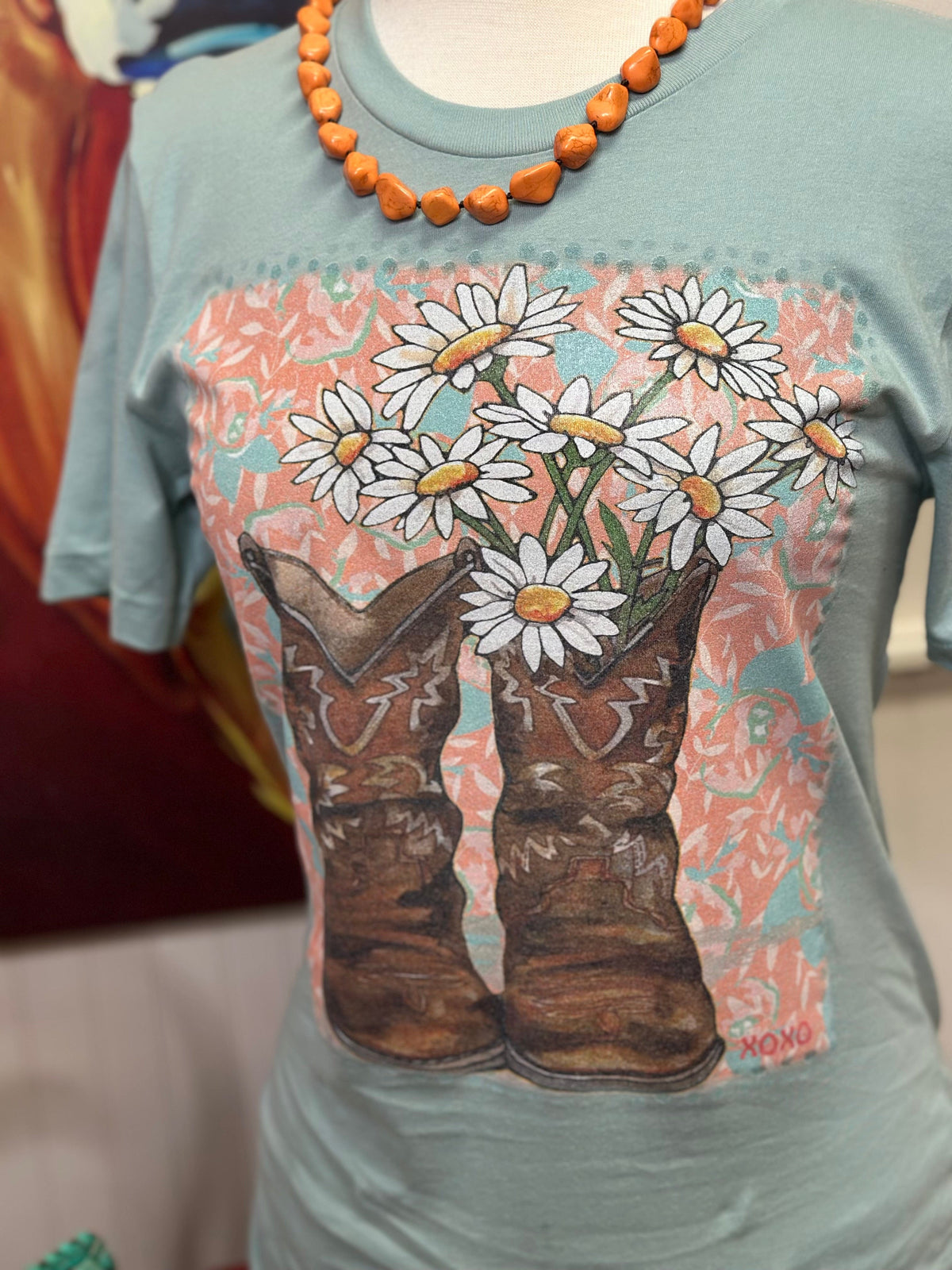 Shop Envi Me It's T-shirt Kinda Day The Kickin’ Spring Floral Boots Tee
