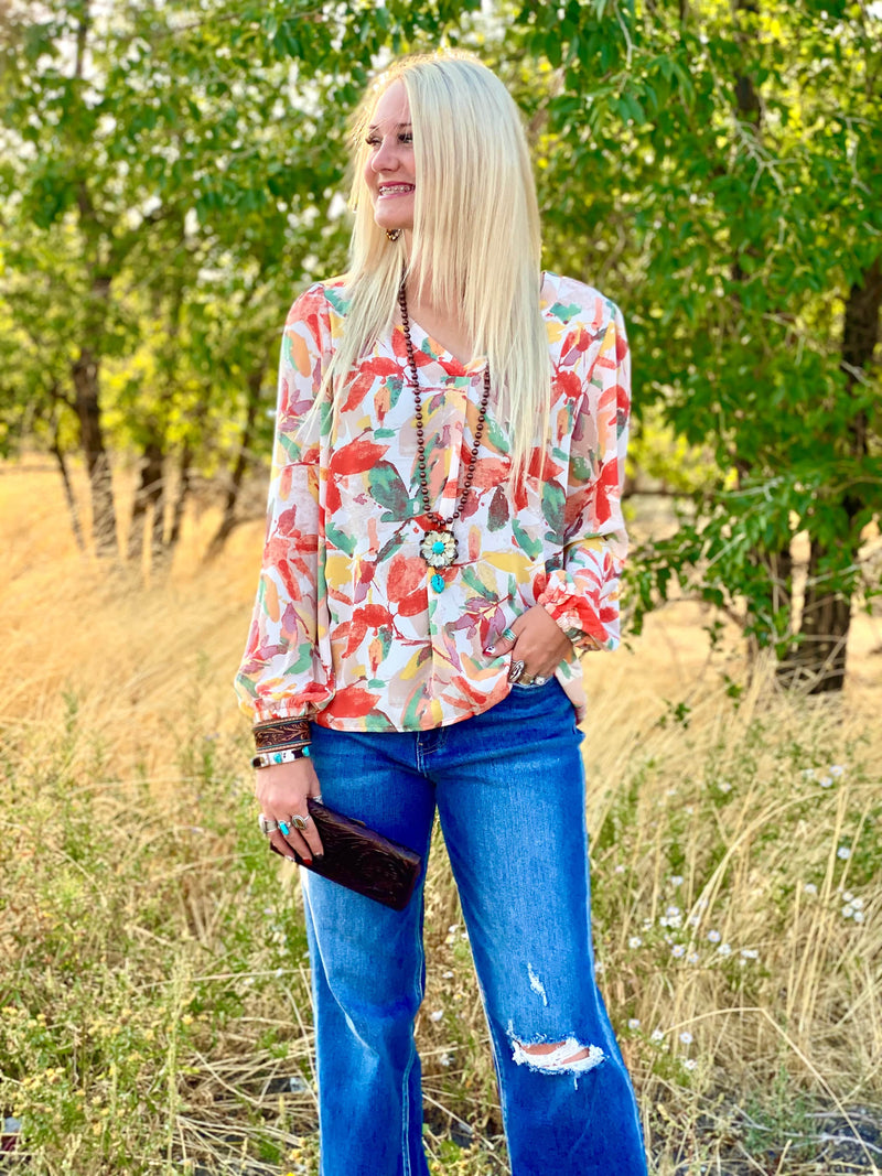 Shop Envi Me tops The La Mesa Spring Floral Top