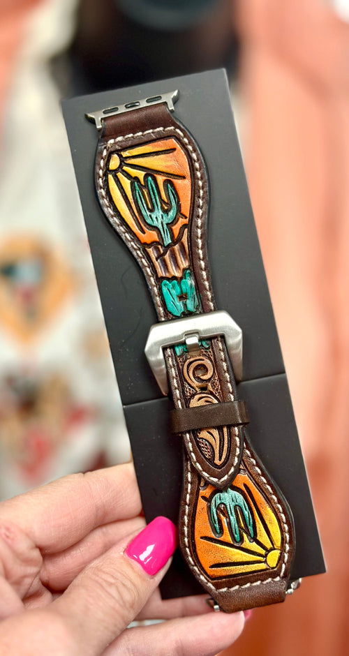 Shop Envi Me Jewelry Cactus Sunset The Laramie Leather Watch Band