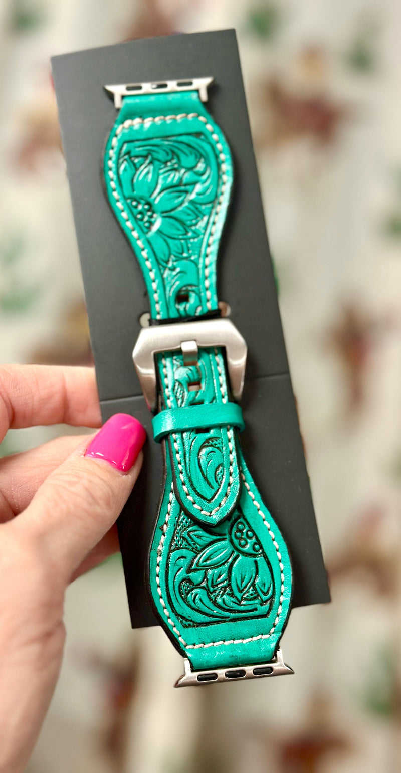 Shop Envi Me Jewelry Turquoise The Laramie Leather Watch Band