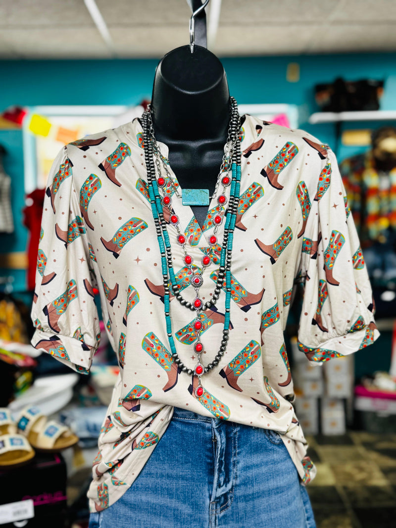 Shop Envi Me Tops and Tunics The Las Bootas Top