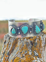 Shop Envi Me Bracelets Silver & Turquoise The Las Cruces Sterling Silver & Turquoise Southwest Cuff Bracelet