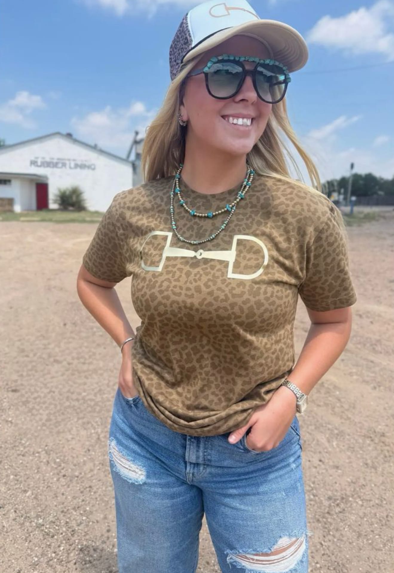 Shop Envi Me It's T-shirt Kinda Day The Leopard Snaffle Bit Tee