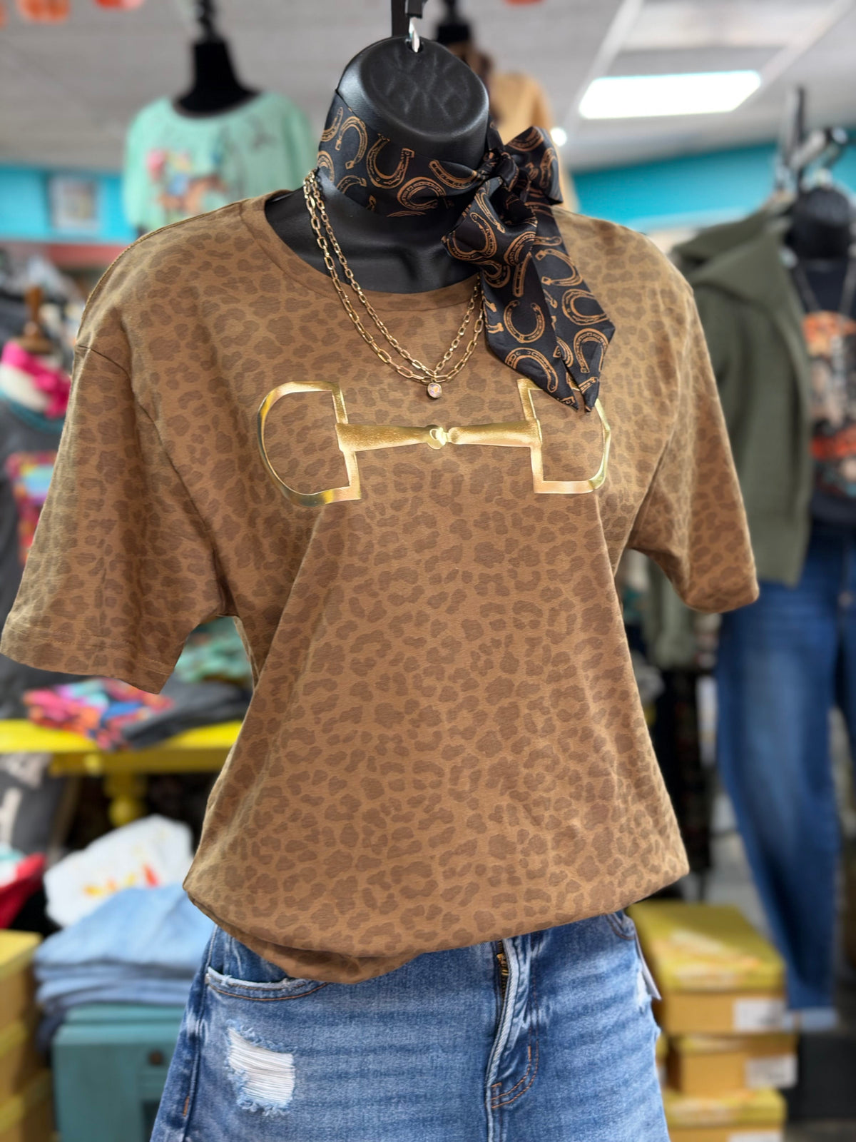 Shop Envi Me It's T-shirt Kinda Day The Leopard Snaffle Bit Tee
