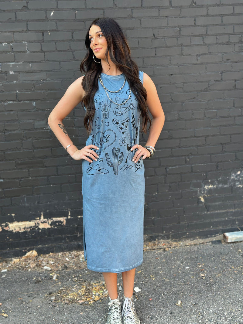 Shop Envi Me Dress it up The Lets Go Girls Tee Shirt Maxi Dress