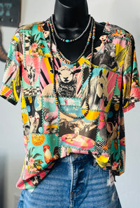 Shop Envi Me Tops and Tunics The Life On The Farm V Neck Top