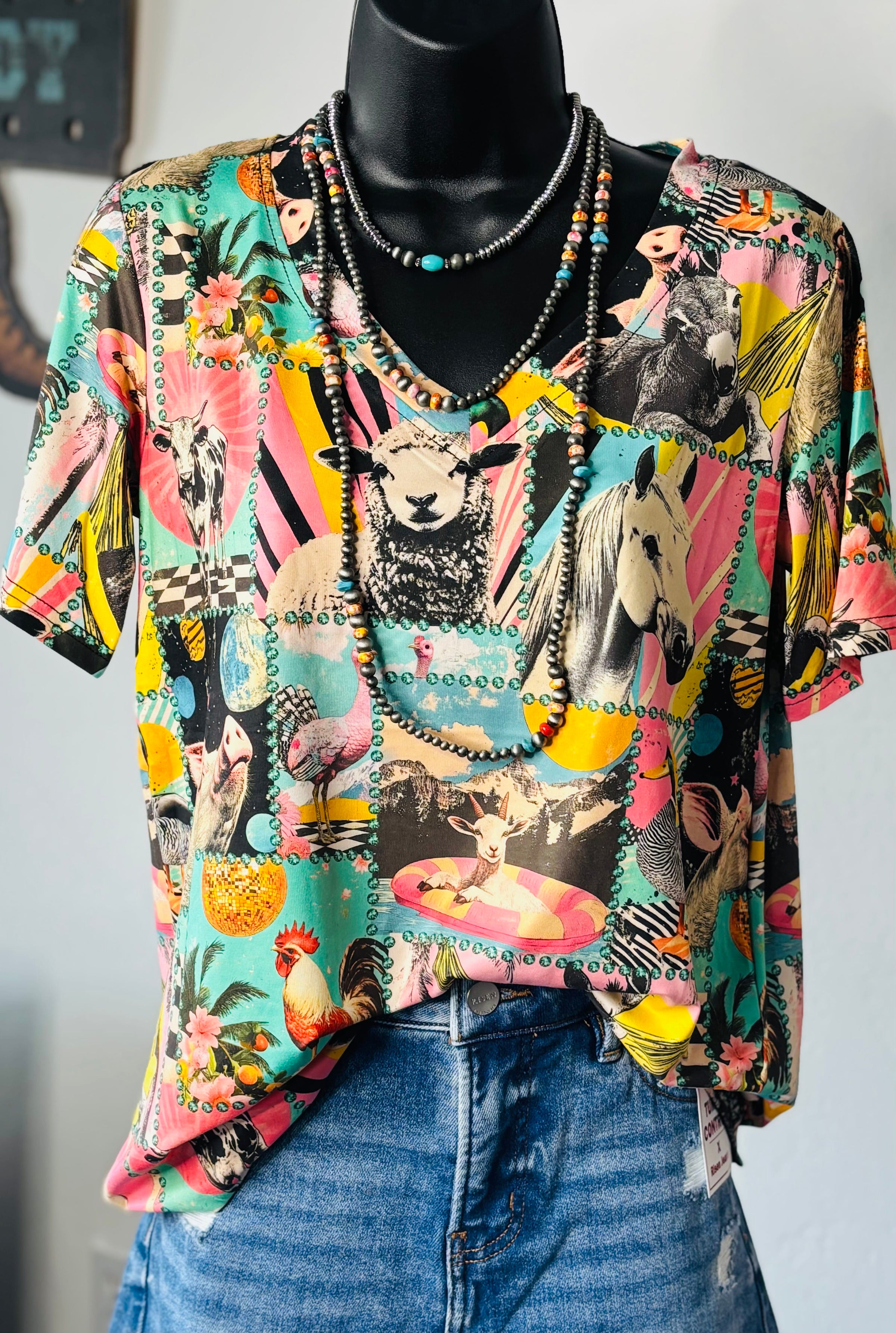 Shop Envi Me Tops and Tunics The Life On The Farm V Neck Top