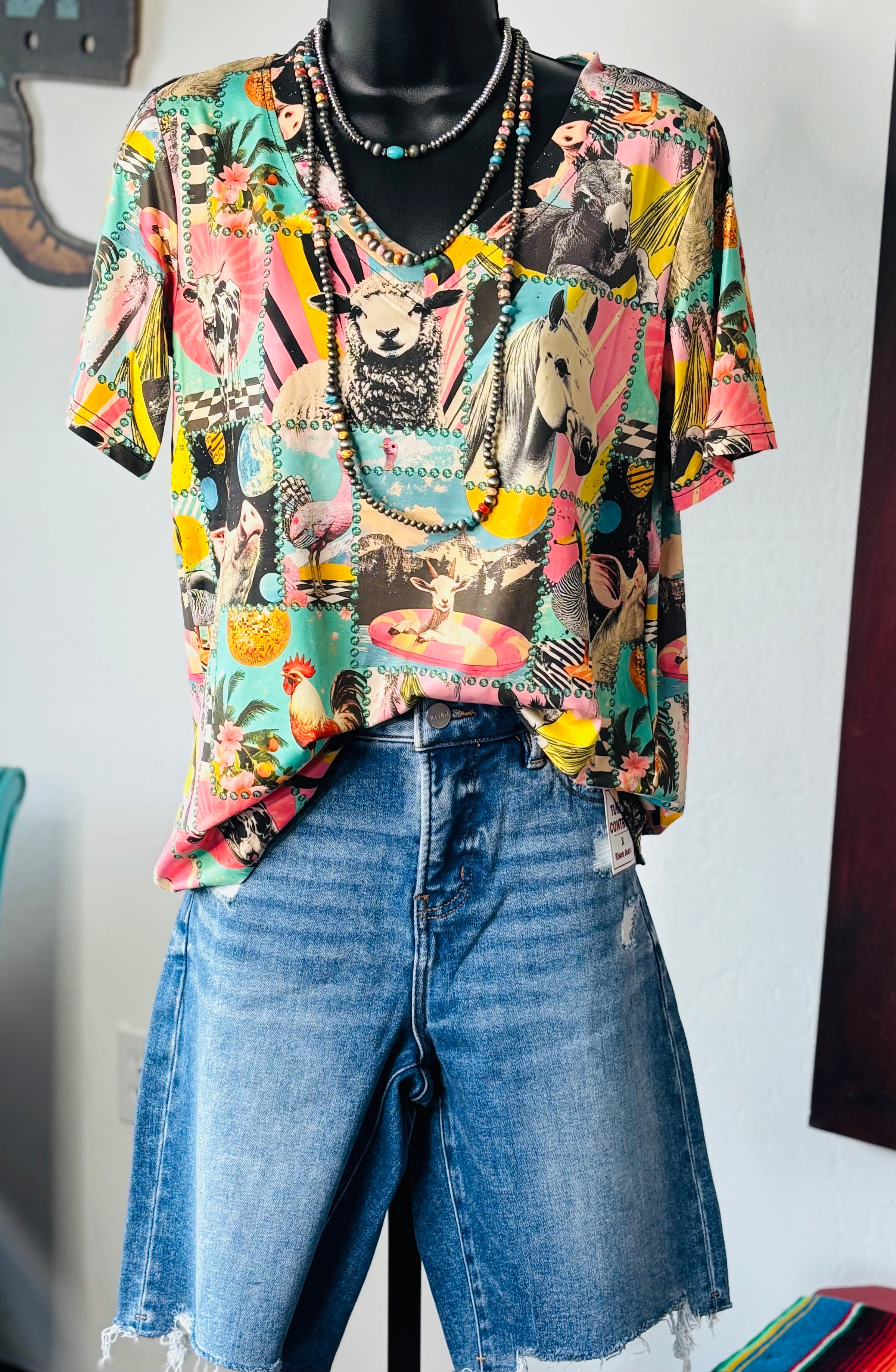 Shop Envi Me Tops and Tunics The Life On The Farm V Neck Top