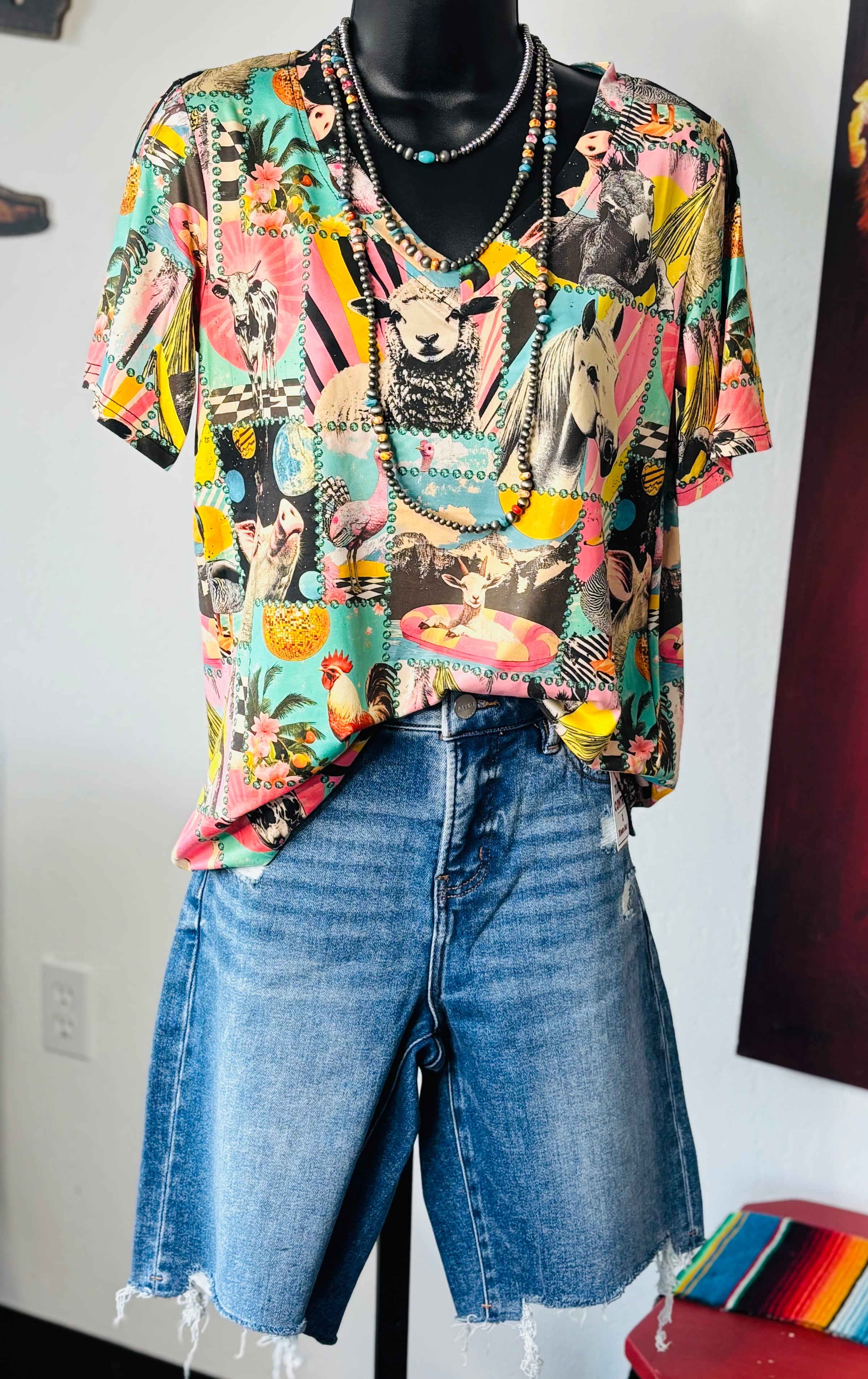 Shop Envi Me Tops and Tunics The Life On The Farm V Neck Top