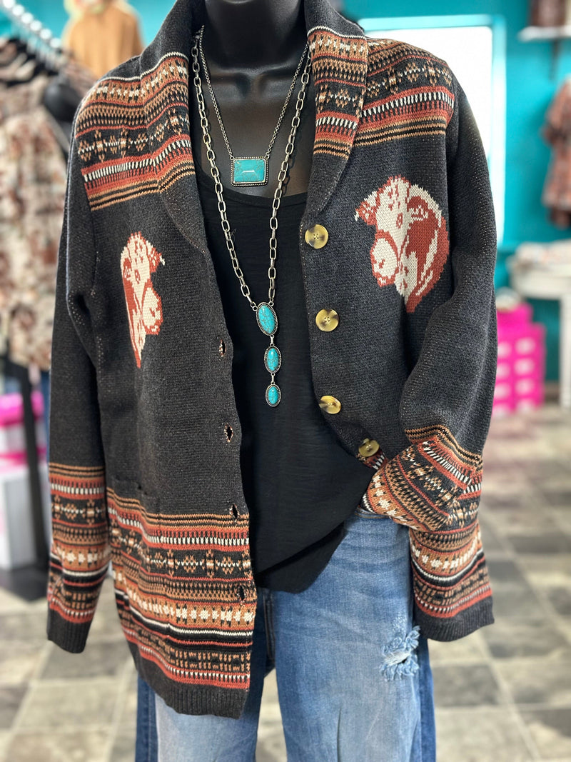 Shop Envi Me Cardigans and Kimonos The Life On The Ranch Vintage Hereford Cardigan