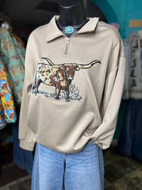Shop Envi Me Tops and Tunics The Longhorn Life Quarter Zip Pullover
