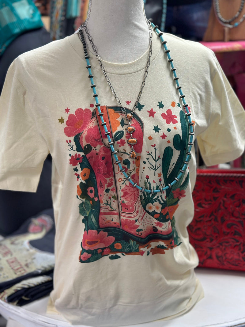 Shop Envi Me It's T-shirt Kinda Day The Marana Cactus Boots Tee
