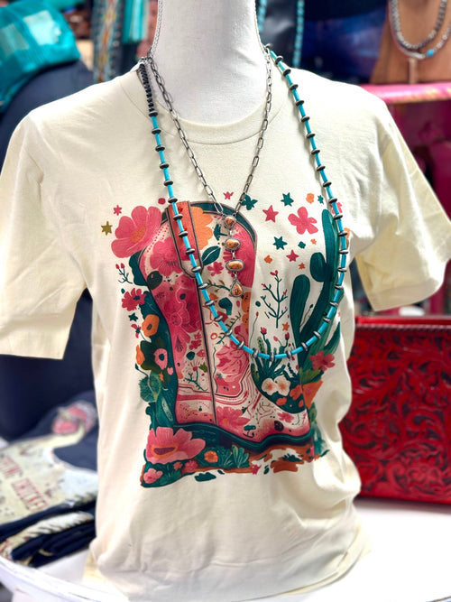 Shop Envi Me It's T-shirt Kinda Day The Marana Cactus Boots Tee
