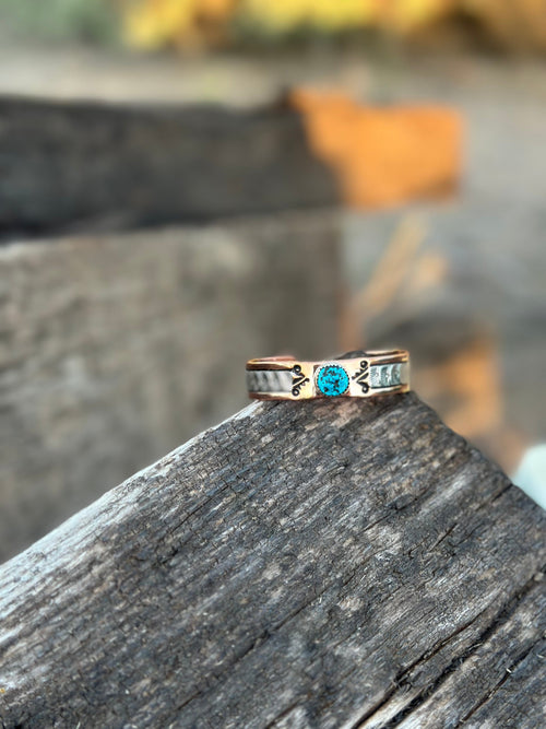 Shop Envi Me Bracelets Sterling Silver & Copper The Marisol Turquoise & Copper & Sterling Silver Cuff Bracelet