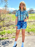 Shop Envi Me Tops and Tunics The Merida V Neck Aztec Top
