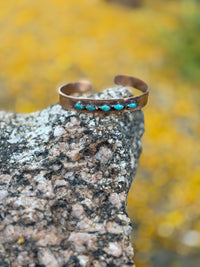 Shop Envi Me Bracelets Sterling Silver & Copper The Mesa Copper & Turquoise Cuff Bracelet