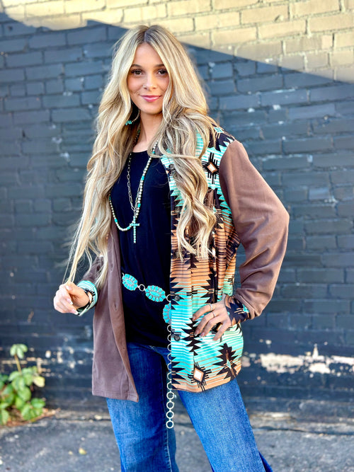 Shop Envi Me Cardigans and Kimonos The Miles City Aztec Jacket