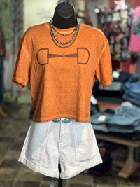 Shop Envi Me Tops and Tunics The Mineral Wash Snaffle Bit Baby Tee