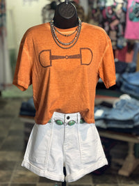 Shop Envi Me Tops and Tunics The Mineral Wash Snaffle Bit Baby Tee