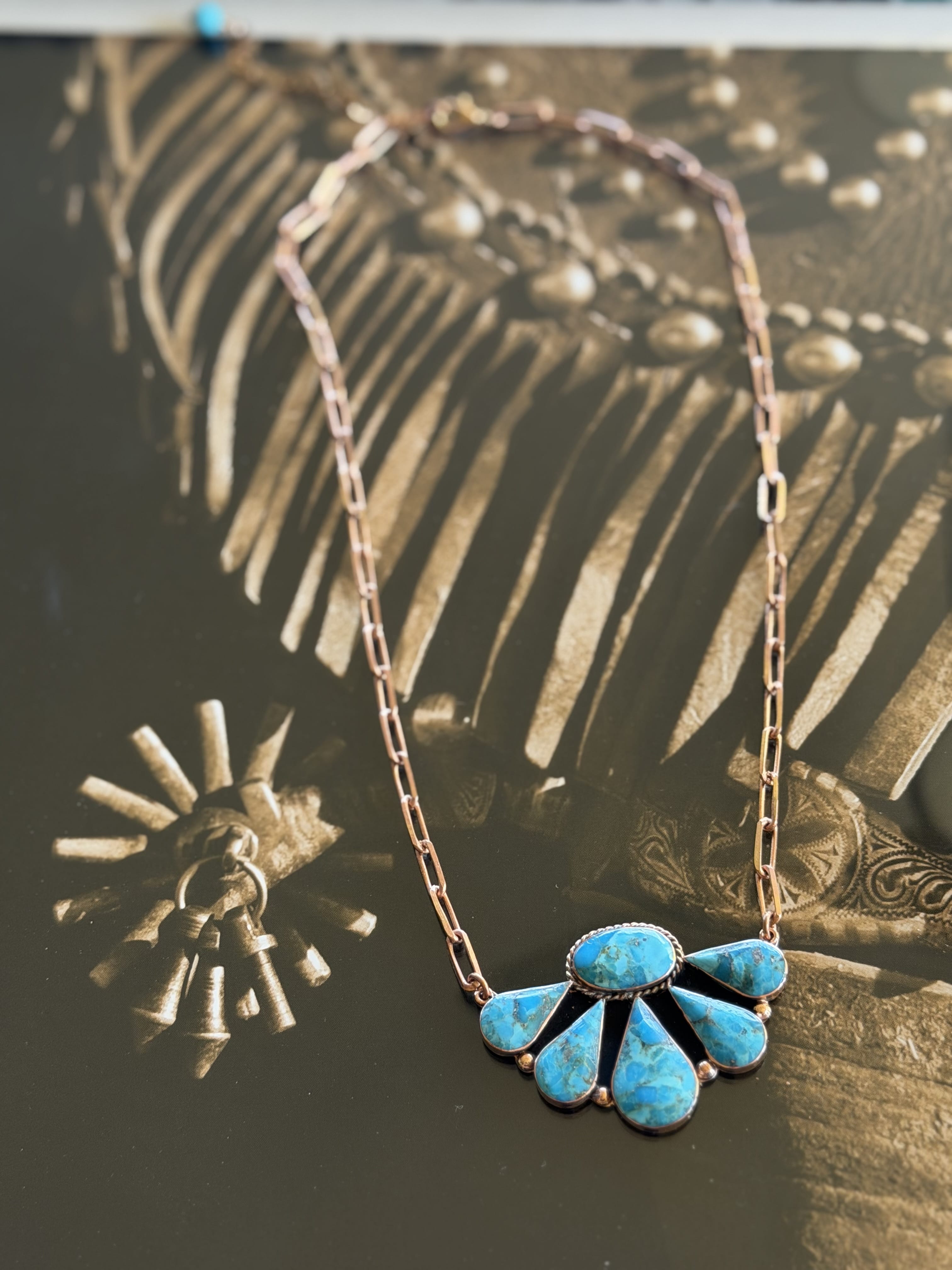 South Of The Mission Copper & Turquoise Southwest Necklace – Shop