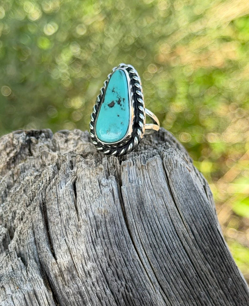 Shop Envi Me Size 7 Kingman Turquoise The Moab Turquoise & Sterling Silver Ring