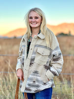 Shop Envi Me Tops The Mocha Aspen Aztec Sherpa Jacket