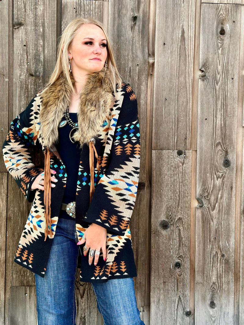 The Montana Beth Aztec Sweater Small & Med Only