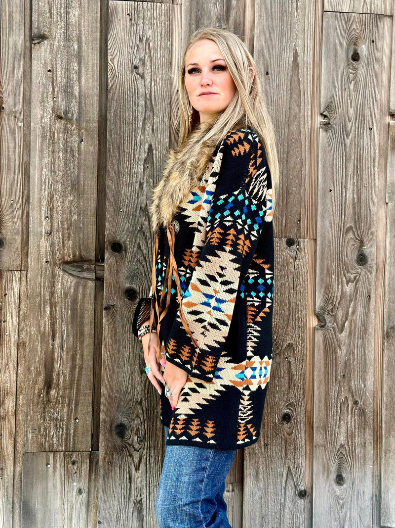 R Cinco RAnch Cardigans and Kimonos The Montana Beth Aztec Sweater Small & Med Only