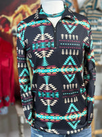 Shop Envi Me Tops and Tunics The Montana Tribal Half Zip  Pullover