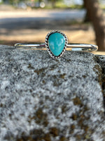 Shop Envi Me Bracelets Silver & Turquoise The Montego Sterling Silver & Turquoise Stacker Cuff Bracelet