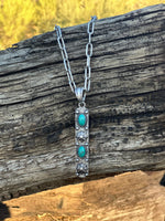Shop Envi Me Necklaces The Must Have Turquoise Star Bar Paperclip Chain Necklace On Paperclip Chain