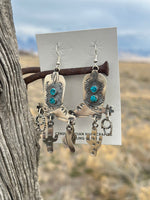 Shop Envi Me Earrings Turquoise The NA Made Boots & Cactus Sterling Silver & Real Turquoise Earring One Pair Only