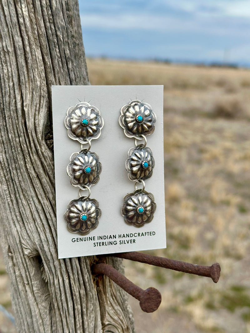 Shop Envi Me Earrings Turquoise The NA Made Sonora Sterling Silver & Real Turquoise Earring One Pair Only