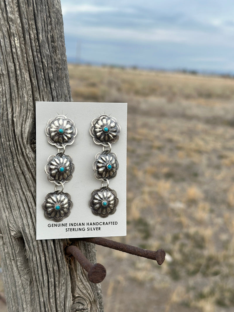 Shop Envi Me Earrings Turquoise The NA Made Sonora Sterling Silver & Real Turquoise Earring One Pair Only