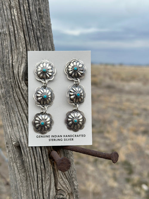Shop Envi Me Earrings Turquoise The NA Made Sonora Sterling Silver & Real Turquoise Earring One Pair Only