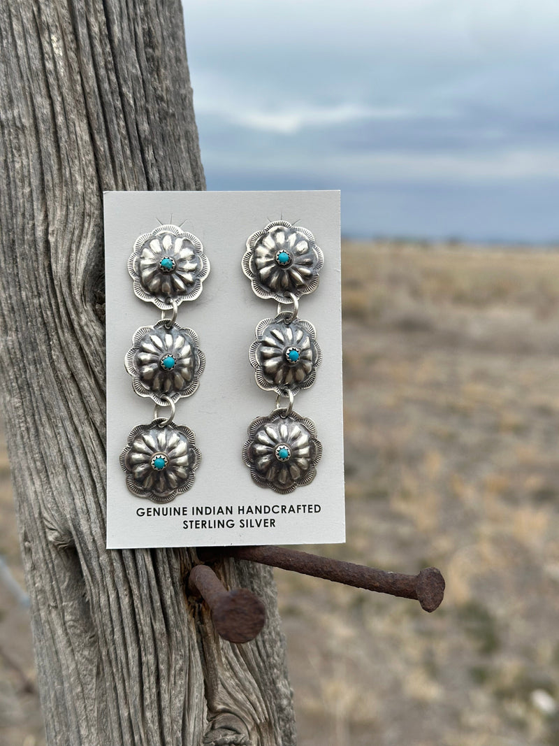 Shop Envi Me Earrings Turquoise The NA Made Sonora Sterling Silver & Real Turquoise Earring One Pair Only