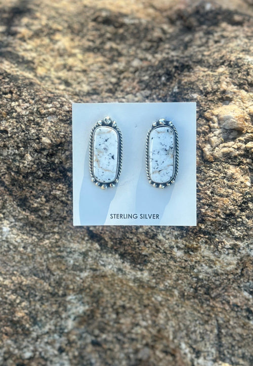Shop Envi Me Earrings Silver The NA Made Sterling Silver & Buffalo Turquoise Earring One Only