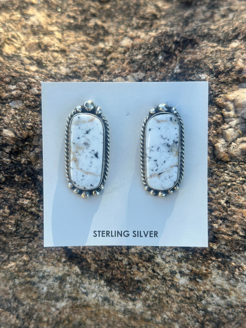 Shop Envi Me Earrings Silver The NA Made Sterling Silver & Buffalo Turquoise Earring One Only