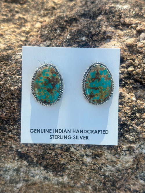 Shop Envi Me Earrings Silver The NA Made Sterling Silver & Kingman Turquoise Earring One Only