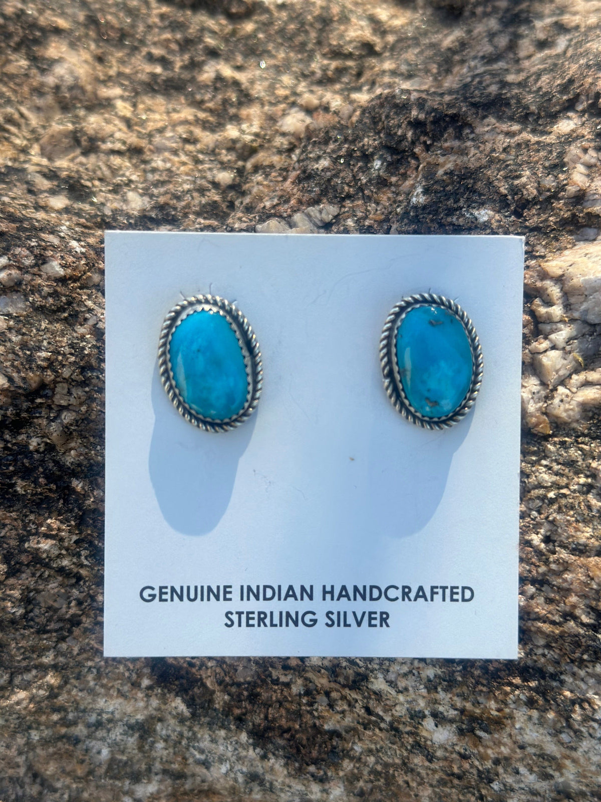 Shop Envi Me Earrings Silver The NA Made Sterling Silver & Kingman Turquoise Stud Earring One Only